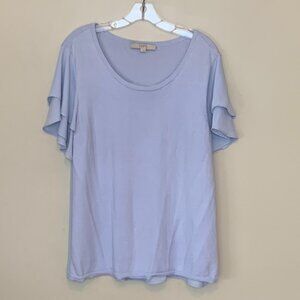 Loft Light Blue Size L Blouse